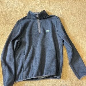 L.L. Bean Kids Charcoal Fleece Pullover